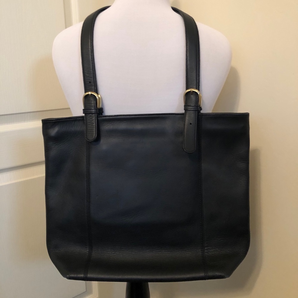 Black Leather Tote Bag